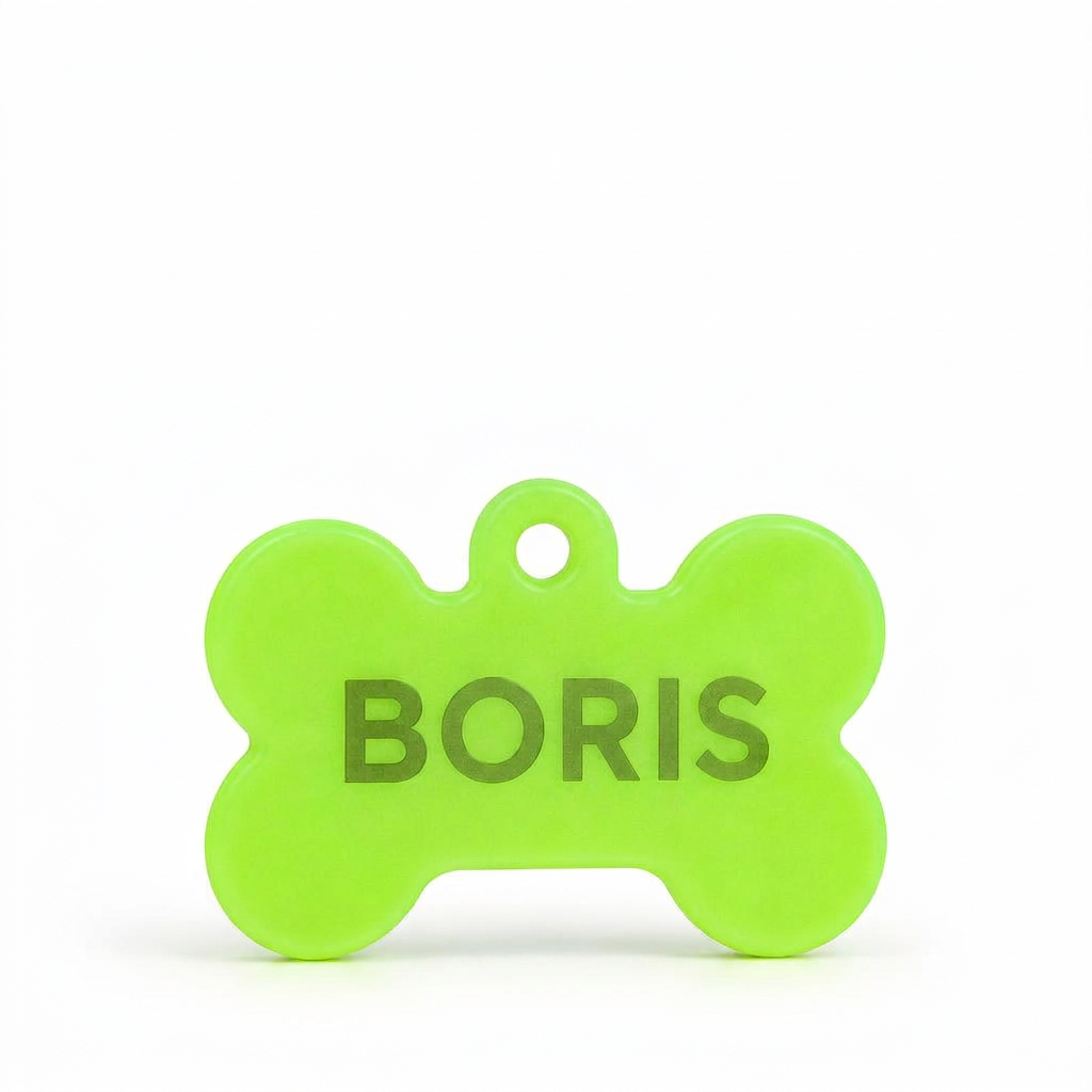 MEDALHA DE OSSO PARA COLEIRA PERSONALIZADA